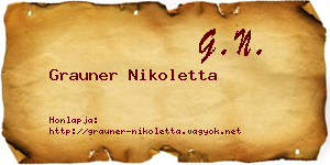 Grauner Nikoletta névjegykártya